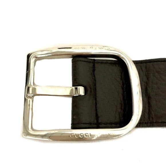 EGA GUCCI GG Logo Canvas Leather 85cm Belt Beige/2BH0259 - Picture 5 of 8